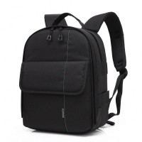 Full-Zipper Open Waterproof Big Capacity Photography Camera Backpack With Front Flap Cover Laptop Pocket