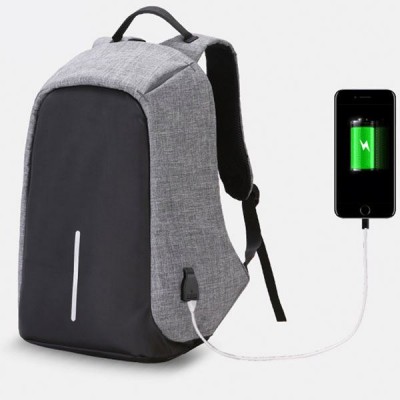 USB Charging Fashion Casual Business Laptop Backpack College Student Rucksack For Men