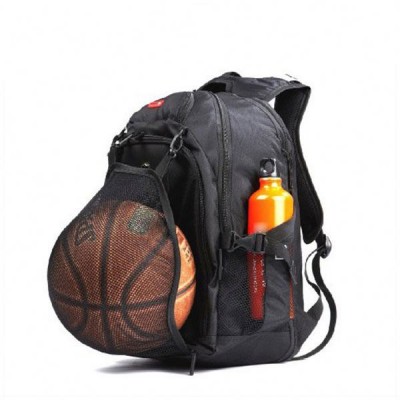 Earphone Hole Laptop Compartment Design Travelling Sports Backpack With Concealed Basketball Mesh Pocket