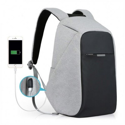 USB Charging Business Travel Laptop Backpack College Student Day Rucksack For Men