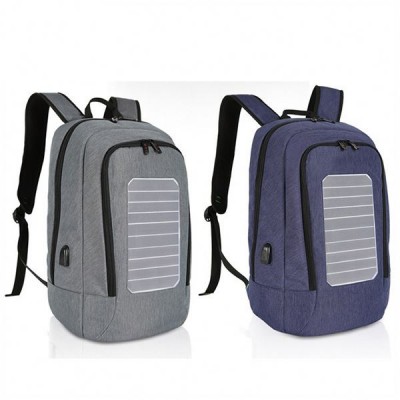 Water Resistance USB Charging Laptop Backpack With Solar Panel For Men